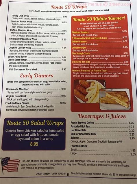 Route 50 diner menu. Route 50 Diner: Wonderful place for breakfast - See 34 traveler reviews, 2 candid photos, and great deals for Ballston Spa, NY, at Tripadvisor. 