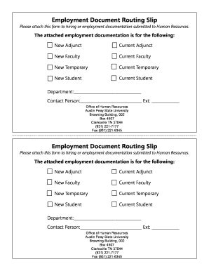 Routing Maintenance Form