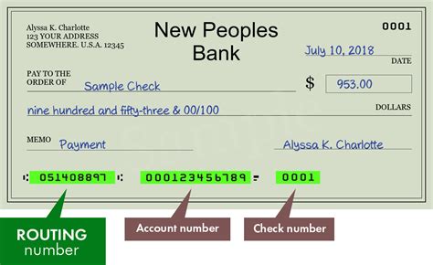 Routing Number - 051408897 - NEW PEOPLES BANK