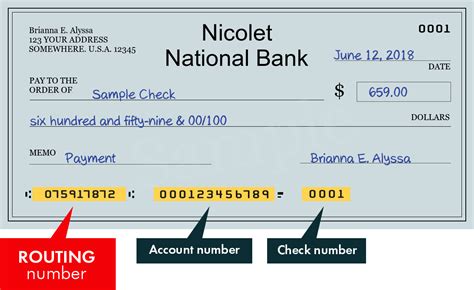 Routing number for nicolet national bank. NICOLET NATIONAL BANK routing numbers have a nine-digit numeric code printed on the bottom of checks which is used for electronic routing of funds (ACH transfer) from one bank account to another. There are 6 active routing numbers for NICOLET NATIONAL BANK. 