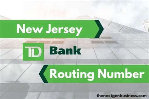 Routing number new jersey td bank. Things To Know About Routing number new jersey td bank. 
