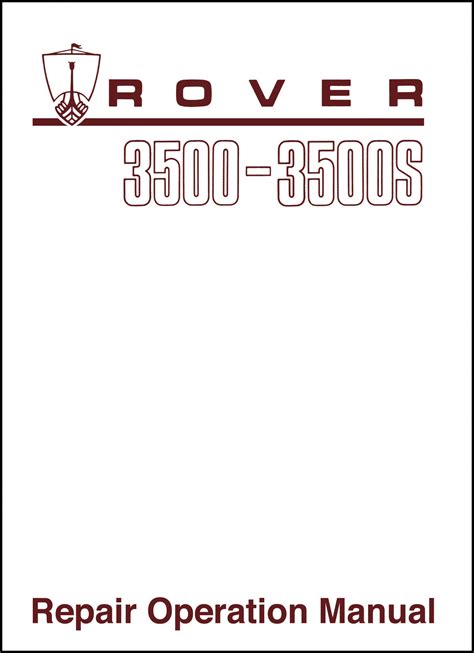 Rover 3500 3500s owners manual p6 no 607875. - Motore deutz fl4 1011 manuale d'officina.