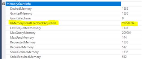 Row Mode Memory Grant Feedback in SQL Server 2019