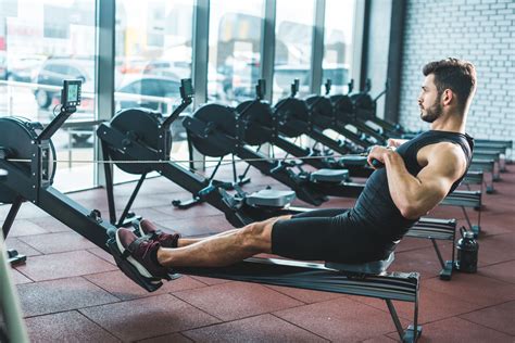 Row machine gym. Rowing is a fantastic full-body workout that engages multiple muscle groups simultaneously. One of the key muscle groups targeted by rowing machines is the back muscles. These musc... 