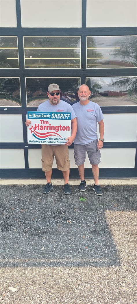 Rowan county sheriff election date.  Click here to see 2026 Tim Harrington (Rep...