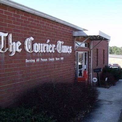 The Courier-Times is a once-a-week newspaper based in Roxboro, North Carolina, covering Person County. Publications are on Thursdays. [1] The newspaper publishes several special sections, in January on Taxes, home improvement in May, local graduates in May, fall sports in August, holiday shopping on Thanksgiving Day, and Christmas greetings on ... . 