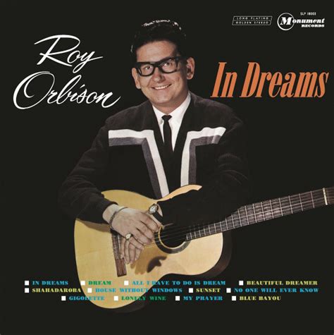Roy orbison in dreams. In Dreams - 1987 Version Lyrics. A candy-colored clown they call the sandman. Tiptoes to my room every night. Just to sprinkle star dust and to whisper. "Go to sleep, everything is alright". I ... 