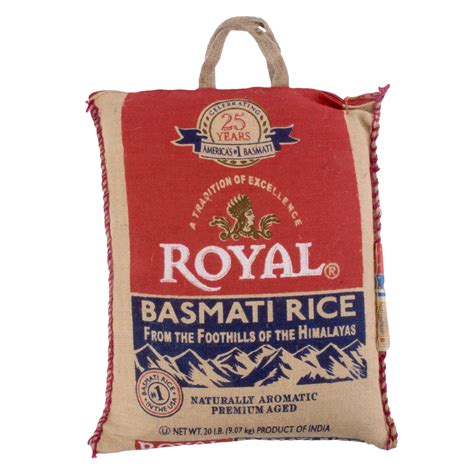 Royal basmati rice costco. Soak rice 15-30 minutes for extra length (optional). Take 1 cup of Royal Basmati Rice and gently rinse twice to remove starch. Bring 2 cups of water to a boil in a saucepan with a tight-fitting lid. Add 1 cup rice, cover and reduce heat to a simmer. Cook for 20 minutes or until water is absorbed. 