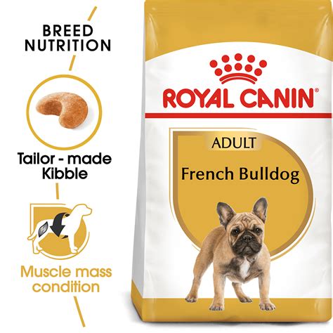 Royal canin french bulldog. A Royal Canin French Bulldog Adult száraz kutyatápot kifejezetten a 12 hónaposnál idősebb francia bulldogoknak fejlesztették ki: Ideális izomtömeg: Az optimális fehérjetartalomnak köszönhetően hozzájárul az izomtömeg fenntartásához. Emelt szintű L-karnitin-tartalma elősegíti a zsírégetést. 