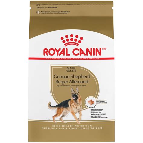 Royal canin german shepherd. Royal Canin German Shepherd Adult dog food is tailor-made nutrition created just for your pure breed dog. Whether you call them a German Shepherd or an Alsatian, this exclusive breed-specific diet is uniquely formulated to your dog, with the specific nutrients to help them thrive. The unique kibble shape and texture are specially designed for ... 