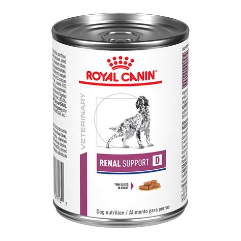 Royal canin renal support d canned dog food. Supplemental omega-3 fatty acids (EPA and DHA) validated to reduce inflammation. A high energy density reduces potential for weight loss during times of reduced food consumption. Royal Canin Veterinary Diet Renal Support D is a veterinary-exclusive wet dog food for adult dogs to support kidney health. 