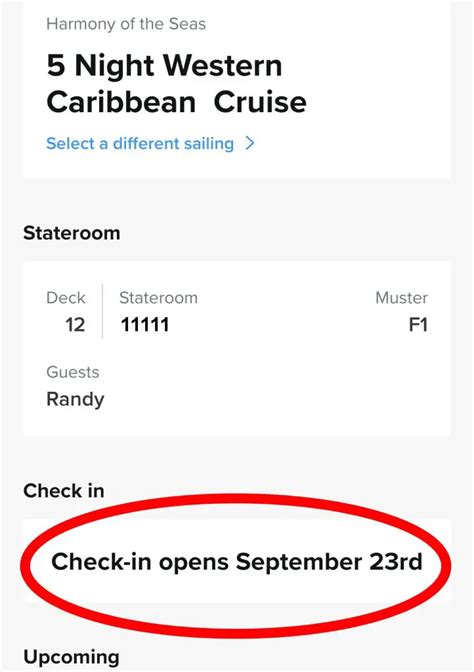 Royal caribbean check in time. Glow. Members. 1. Posted 12 minutes ago. I like your tip about checking in right at midnight 45 days out to get an early check-in time slot on embarkation day. Part … 