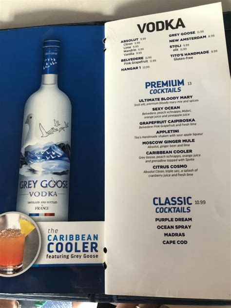 Royal caribbean prices for drinks. Beverages that can be mixed with Crown Royal include juices, 7-Up, schnapps, Red Bull and Cherry Coca-Cola. Drinks made with Crown Royal include an Old House Crown, a Washington Ap... 