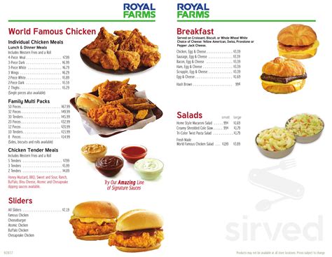 Royal farms menu specials. Things To Know About Royal farms menu specials. 
