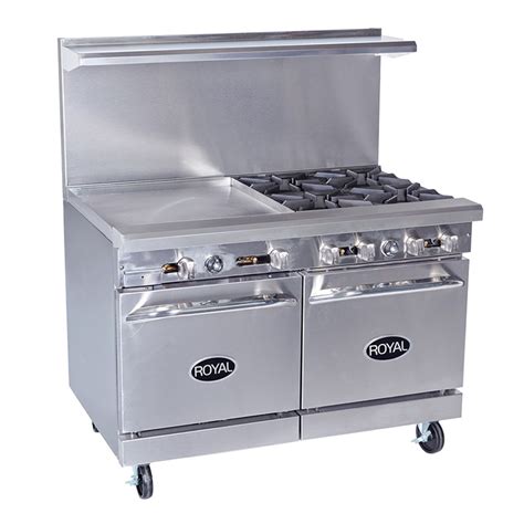 Royal range. The Royal Range of California RRB-48 Countertop Charbroiler is a great addition to your restaurant. Shop our wide variety of Charbroilers. Call (866) 511-7702 Chat. Login My Account Logout Cart (0) CALL NOW 0. Product Categories . Restaurant. Ice Machines. Commercial Refrigeration. Ovens & Ranges. Fryers. Food Warming Equipment. 