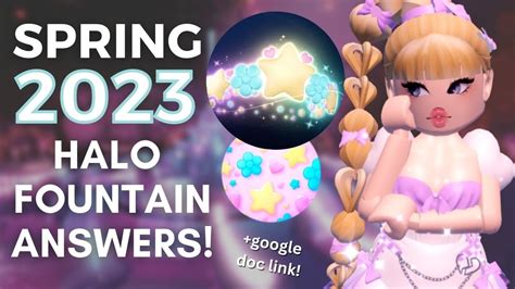 Royale high answers spring 2023. All Roblox Royale High 2023 Spring Halo Answers: https://www.gosunoob.com/guides/valentines-halo-2023-answers-spring-halo-royale-high-starlight/Royale High V... 