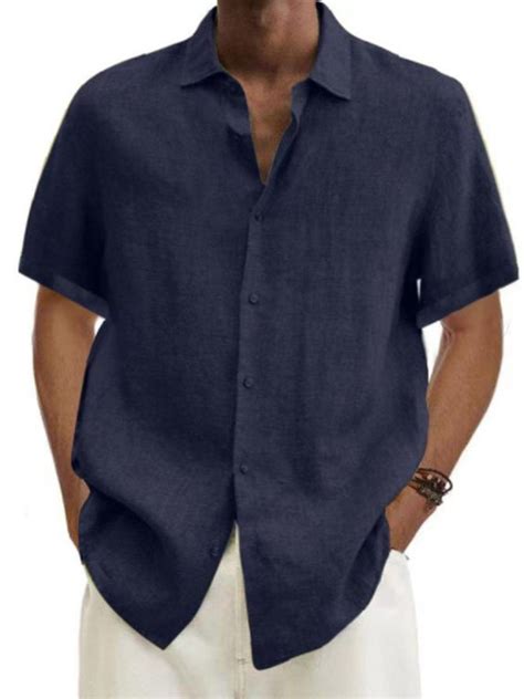  Royaura Men's Solid Color Cotton Linen Comfortable Soft & Breathable Button Plus Size Short Sleeve Shirt. $21.99. $29.99. Black,S. Men's Cotton Linen Casual Series Pants. $25.99. White,S. -51%. Men's Casual Basics Geometric Short Sleeve Shirt Printed Short Sleeve Cotton Linen Shirt. 