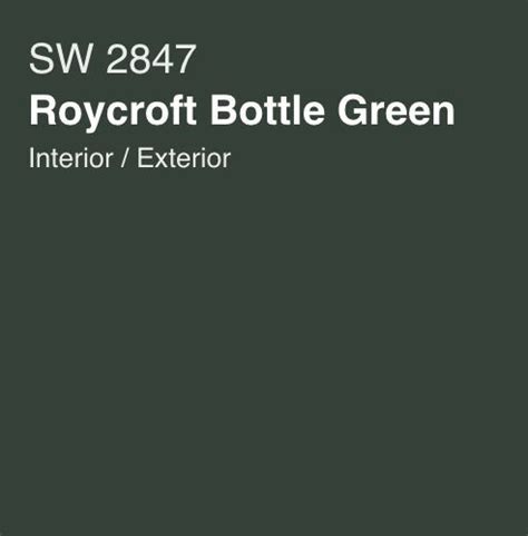 Roycroft Bottle Green SW 2847 - Historic Color Paint Color