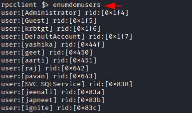 Rpcclient commands. May 9, 2021 · Enumerating Domain Users Another command to use is ...