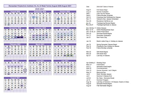 Rpi Academic Calendar
