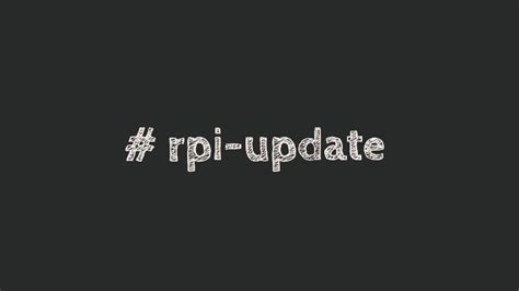 Rpi update command.  Backing up before updating is always advisable.  Apr 15, 2020 · To update...