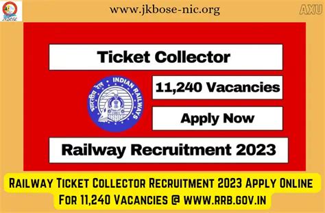 Rrb ticket collector requirement