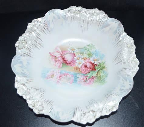 Flow Blue Bowl 5" Libertas Prussia 1880's Vintage (721) ... $ 24.99. Add to Favorites Dinner Plates, French Country Cottage Chic. Antique Set of 6 Libertas Prussia Pink Rose Pattern Dinner Plates Stamped 2401 (174) $ 89.99. FREE shipping ... Antique Original RS Prussia Pink Roses Plate Artist Signed and marked 13" x 6" (452). 
