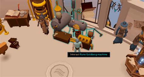 Rs3 goldberg machine. The minigame is accessed through a portal in the Runecrafting Guild located on the top floor of the Wizards' Tower.. Different ways of reaching this area include: Using a runecrafting guild teleport tablet directly leading inside the guild. This teleport tablet may be purchased with tokens received from the minigame. Using a traveller's necklace to teleport to the … 