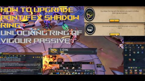 Rs3 pontifex shadow ring. Equipping a pontifex observation ring or its upgrade, the pontifex shadow ring, will increase the active time at hotspots. When the cosmic focus is carried, sprite focus will not drop below 10% while excavating at spots without the sprite present (though it will still decrease when not excavating). 
