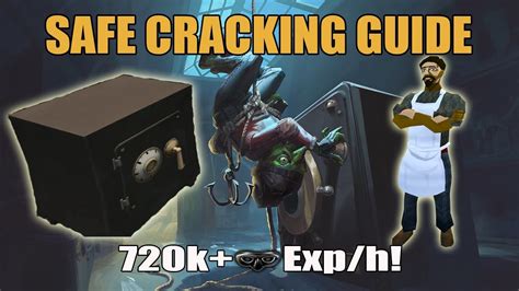 Rs3 safe cracking. Thieving is a members-only support skill that allows players to obtain coins and items by stealing from market stalls, chests, safecracking or by pickpocketing or blackjacking non-player characters (NPCs). This skill also allows players to unlock doors and disarm traps. 1-49 thieving level-up music. 50-99 thieving level-up music. 
