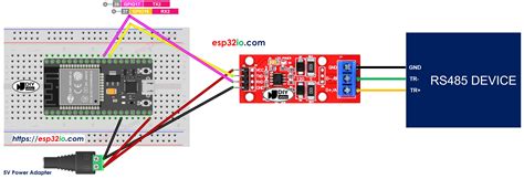 Rs485 to ttl converter schematic.  ESP32 Microcontroller: The main RS485 to ...