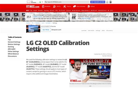 Rtings lg c2 settings. LG A2 OLED Calibration Settings. Updated Sep 12, 2022 at 08:32 am. By Nicholas Di Giovanni. LG C1 OLED - TV Picture Settings. This video is for the LG C1 … 