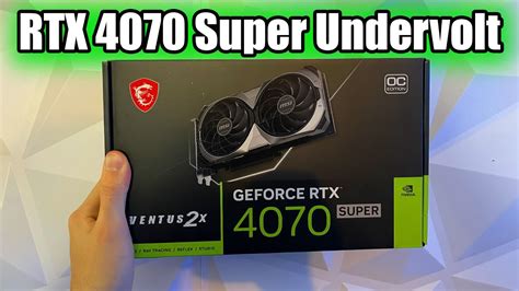 Rtx 4070 super undervolt.  But idk about 4days ago.  Listed as AH-370 by T...