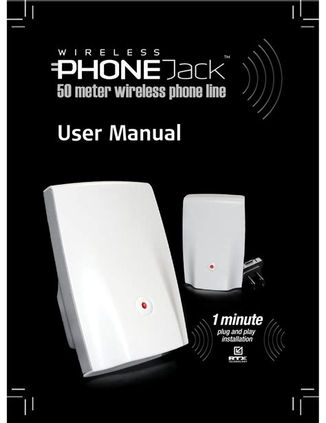 Rtx wireless phone jack user manual. - Vw rcd 210 manual guía del usuario.
