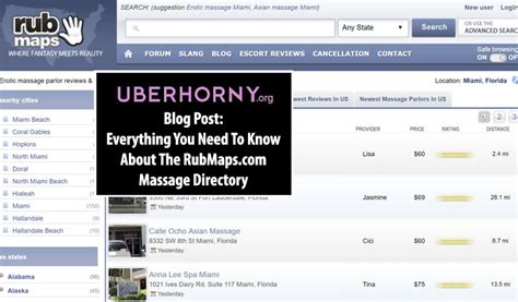 Underground website 'RubMaps.com' helps customers find illicit massage parlors. Law enforcement officers arrested three women this week in connection with a multi-agency, sexual trafficking sting ...