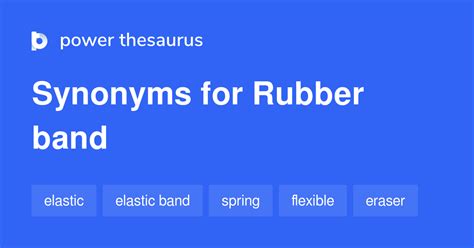 Rubber Band Synonyms & Antonyms Synonyms.com