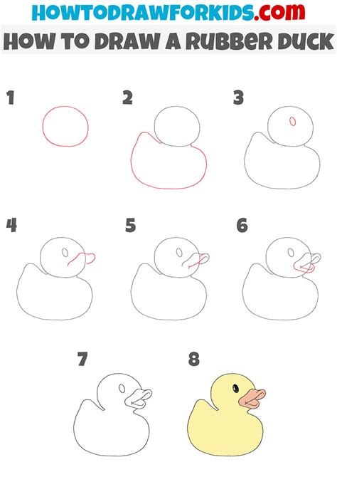 Rubber Duck Drawing How To Draw A Rubber Duck Step By Step