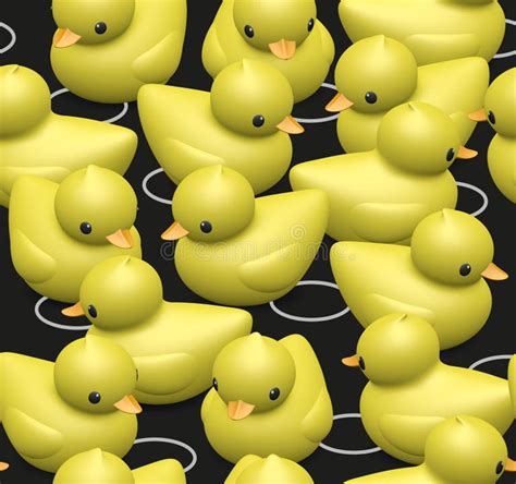 Rubber Duck Pattern Seamless Texture Kids Stock Illustration
