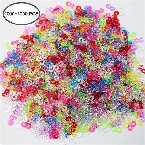 Rubber band bracelet hooks.  2000 PCS S Clips for Bracelet Making, Rubber Band Connecto...