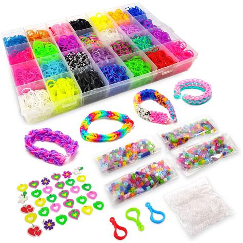 EXCEPTIONAL QUALITY: We made this loom rubber bands bracelet kit from an excellent and sturdy thermoplastic rubber material, PVC- and BPA-free, and is very safe for children. The bands are environmentally friendly features good elasticity, are odorless, and last for a long time.. 