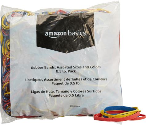 Rubber bands amazon.  Amazon Basics Assorted Size and Color Rubber Bands, St...