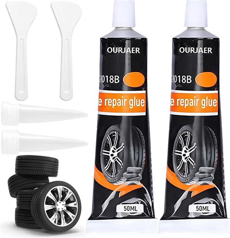 Rubber cement for tires.  This comprehensive package includes two 50ml bottles of hi...