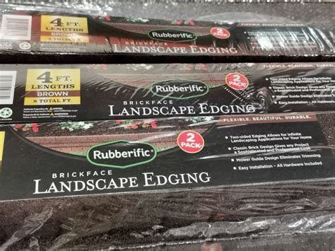 Find many great new & used options and get the best deals for 4 FT Rubber Landscape Edging Section L-edger Protects and Contains Garden Black at the best online prices at eBay! Free shipping for many products! ... Rubberific 4-ft Brown Rubber Landscape Edging Section 2 Pack (8 Total Feet) $49.99 +$17.97 shipping. item 5 ...