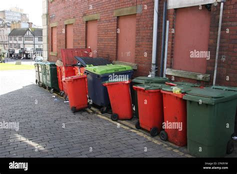 Rubbish bins in Swansea Stock Photo - Alamy