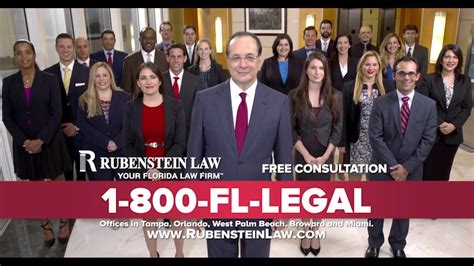 Rubenstein law. Robert Rubenstein first opened Rubenstein Law in 1988 as a plaintiff’s personal injury firm. In 2008, after graduating with honors from the University of Miami School of Law, his daughter Nicole joined the firm. Together they've grown Rubenstein Law to over 45 attorneys including 16 Partners, in 12 cities across Florida. 