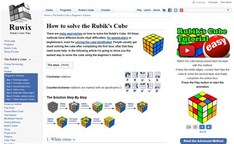 Rubik's Cube Algorithms Ruwix.