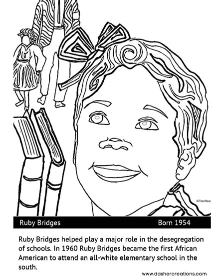 Ruby Bridges Coloring Pages Coloring Home