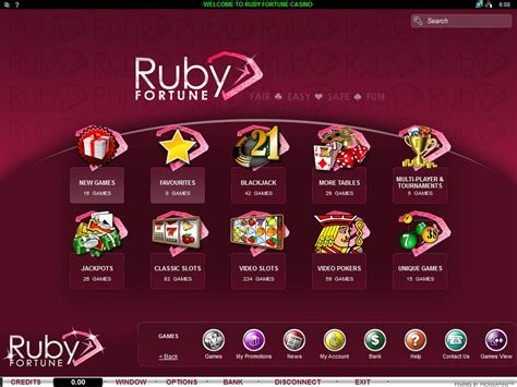Ruby Fortune Australia microgaming slots