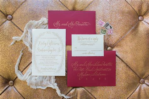 Ruby Red Invitations and Menu Cards