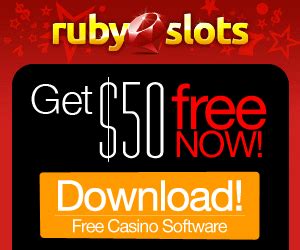 $30 No Deposit for Ruby Slots Casino. Bonus Code: A34DV6K9. $30 No Deposit Bonus for All players Wager: 30xB Max Cash Out: $100. Expires on 2024-02-29. You can play: No several consecutive free bonuses are allowed. In order to use this bonus, please make a deposit in case your last session was with a free bonus.. 